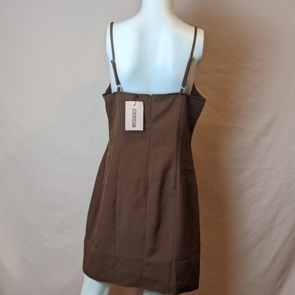 Missguided Chocolate Bodycon Cami Strap Mini Dress size 10 - Picture 3 of 5